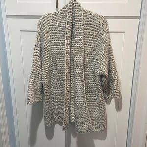 Knox Rose eyelash Pom Pom cardigan shawl sweater